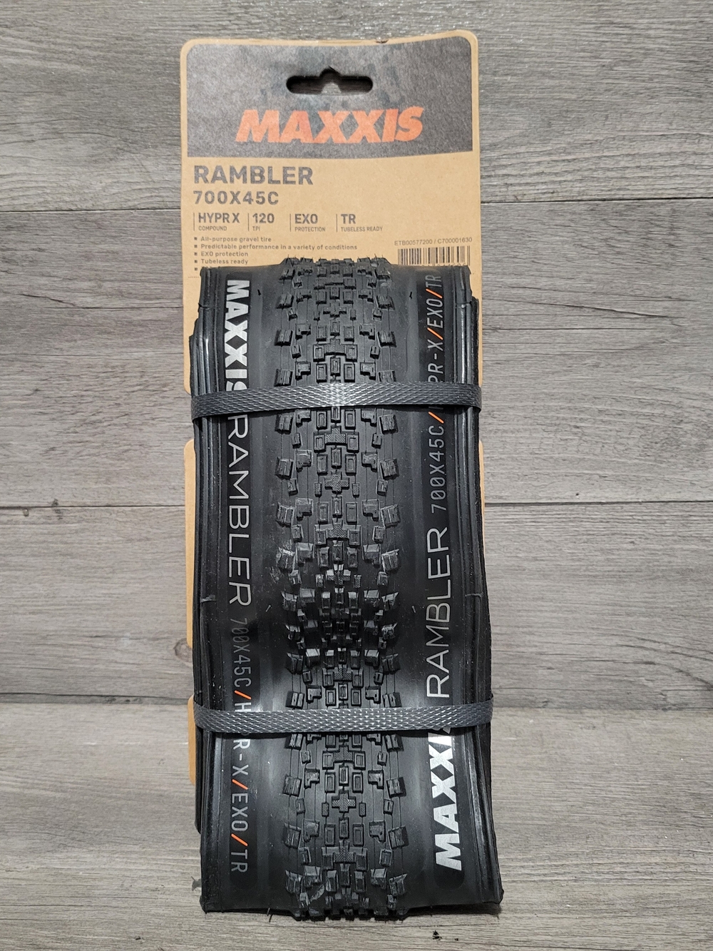 New! Maxxis Rambler 700 x 45c Gravel Tire Tubeless Hyper X  120tpi EXO Black